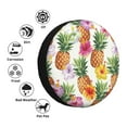 thumbnail image 4 of Fotbe Hawaiian Pineappl Funda de Llanta de Repuesto con Estampado, Engrosada, Ajuste Universal para Jeep, Remolque, RV, SUV, Camión-14 inch, 4 of 6