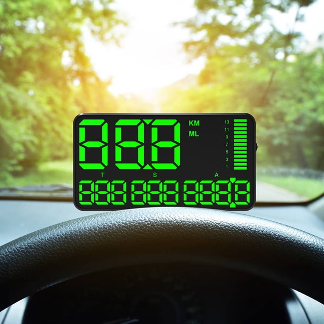 TIMIFIS Hud Indicator 5.5 Inch Gps Speedometer Odometer Hud Digital Display,with Over Speeding Alarm for All Vehicle Auto Truck Bicycle Motorcycle,Speed, Driving Mileage Vehicle GPS