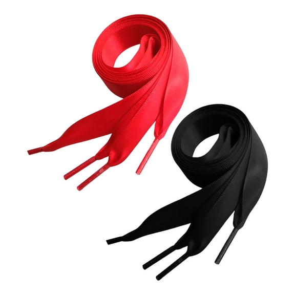 Masteelf 2 Pairs Ribbon Shoelaces for Women Sneakers Candy Color Glossy Woman