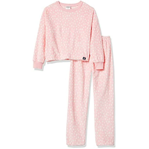Calvin Klein Girls' Super Soft Fleece Pajama Set 2 Piece PJ