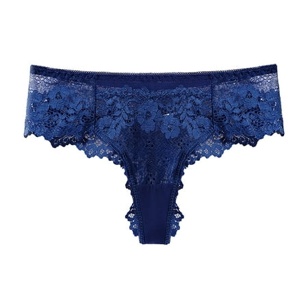

ZRBYWB Panties For Women Transparent Embroidery Low Waist Hollow Mesh Lace Womens Pure Desire Thong