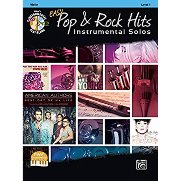 Pre-Owned Easy Pop & Rock Hits Instrumental Solos for Strings: Violin, Book & CD (Easy Instrumental Solos) Paperback