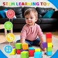 thumbnail image 3 of Pairez Toys Magnetic Building Blocks, 1.65 inch Large Magnetic Stacking Cubes for Toddlers, Sensory & Montessori Toys for Boys & Girls 1 2 3 Years Old 24 Pcs, 3 of 6
