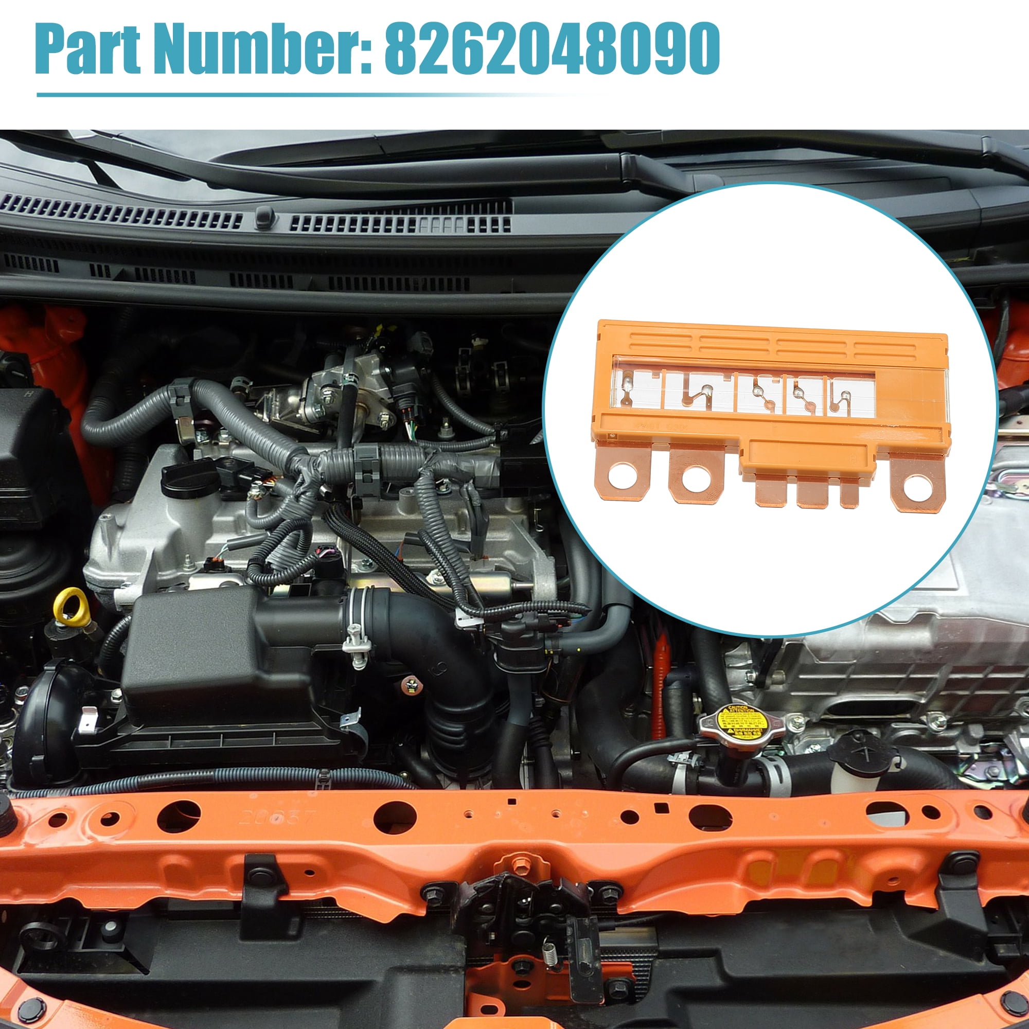 Fusible Link Block Assembly Multi Link Fuse for Toyota Highlander Venza Metal Orange