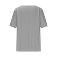 thumbnail image 5 of Mittory Womens Shirts Loose V Neck Short Sleeve Lace Eyelet Button Tops Dressy Casual Summer T Shirts Blouses, 5 of 6
