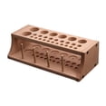 thumbnail image 2 of jifeng Leathercraft Tool Stand Rack Wooden Stamp Making Holder Organizer 27 Holes, 2 of 9