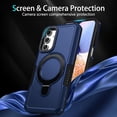 thumbnail image 4 of for Samsung Galaxy A35 5G Case, Armour Silicone TPU Bumper Cover Samsung Galaxy A35 with Rotable Ring Stand, Military Shockproof Protective Cell Phone Case for Samsung Galaxy A35 5G Blue, 4 of 7