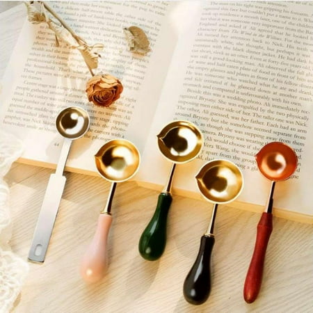 

Wax Seal Stamp Spoon Decorate An Elegant And Noble Letter Home Supply Wax Melting Spoon Wood Wax Seal Warmer with Melting Spoon for Wax Sealing Stamp Wax Seal Sticks Sealing Wax Beads