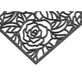 thumbnail image 2 of Calloway Mills  24 x 36 in. Black Rose Rubber Rectangular Indoor/Outdoor Doormat, 2 of 5