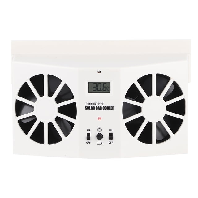 Enfriador de energía Solar para coche, ventilador de aire, radiador de escape, refrigeración, color blanco