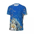 thumbnail image 5 of T Shirt For Men Tropical Marine Shoal of Fish Trending Gym Short-Sleeved Breathable Tops Beach Stree, 5 of 7