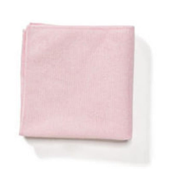 12 in. Light Commercial Red Reuse Microfiber Cloth- Red
