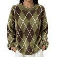 thumbnail image 2 of Sweaters for Women Oversized Knit Pullover Crewneck Colorblock Long Sleeve Fall Winter Tops, 2 of 4