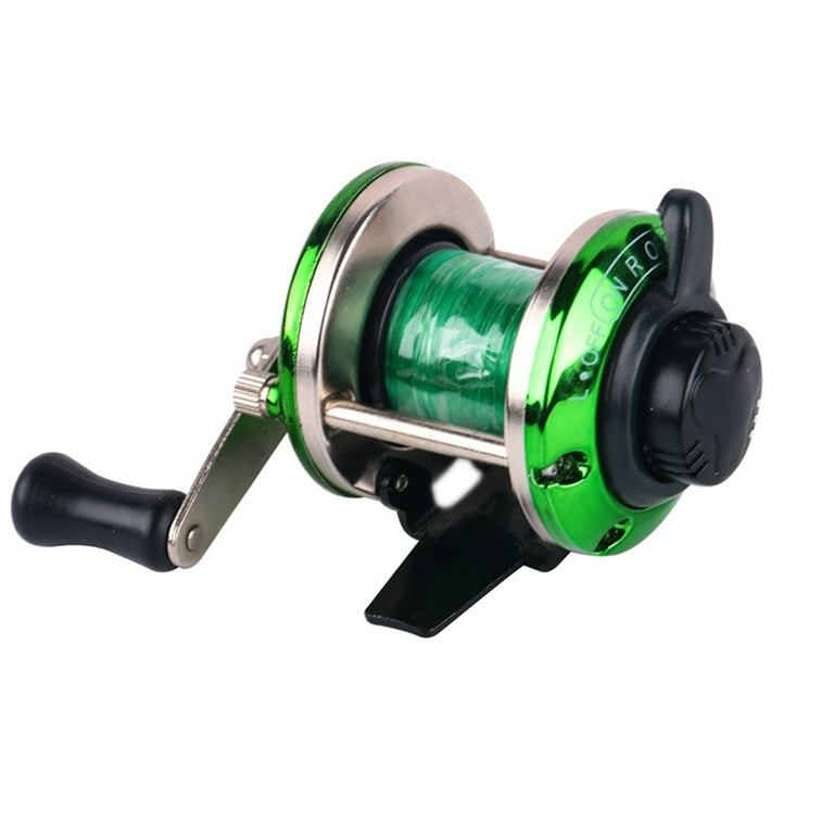 Winter Mini Trolling Ice Fishing Reel Spinning Wheel Fish Tackle Tool with  Line - Metal Spool for Freshwater and All Season Fishing