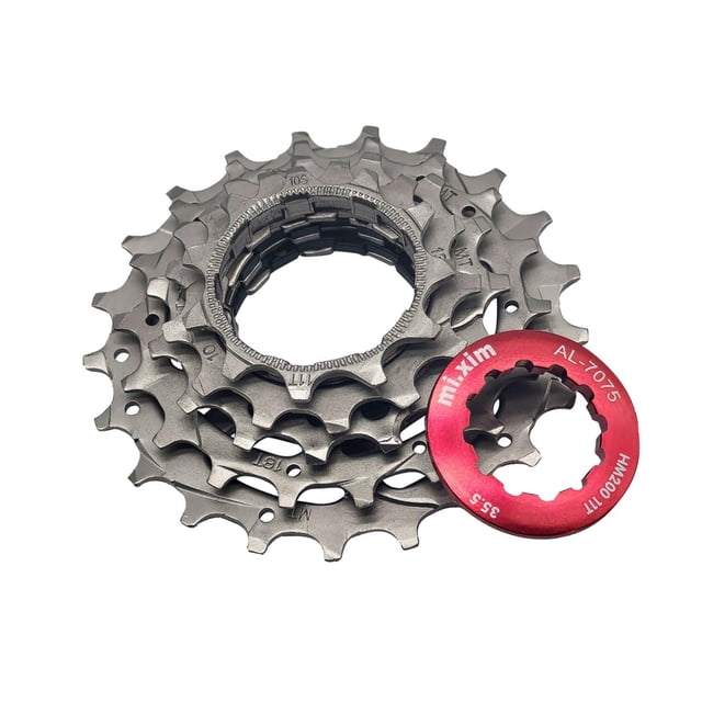 Baohd Vélo Cassette 5 Vitesses Installation Facile Universelle Remplacement Noir Compact Rouge 8.6x8.6x2.2cm