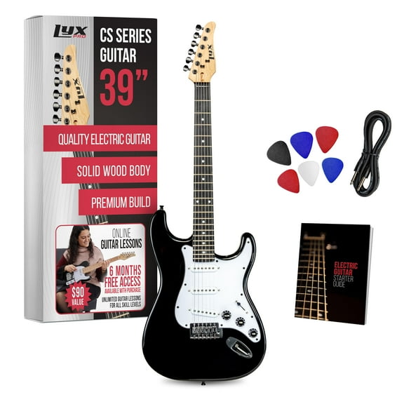 Guitarra eléctrica LyxPro CS 39" para principiantes con accesorios