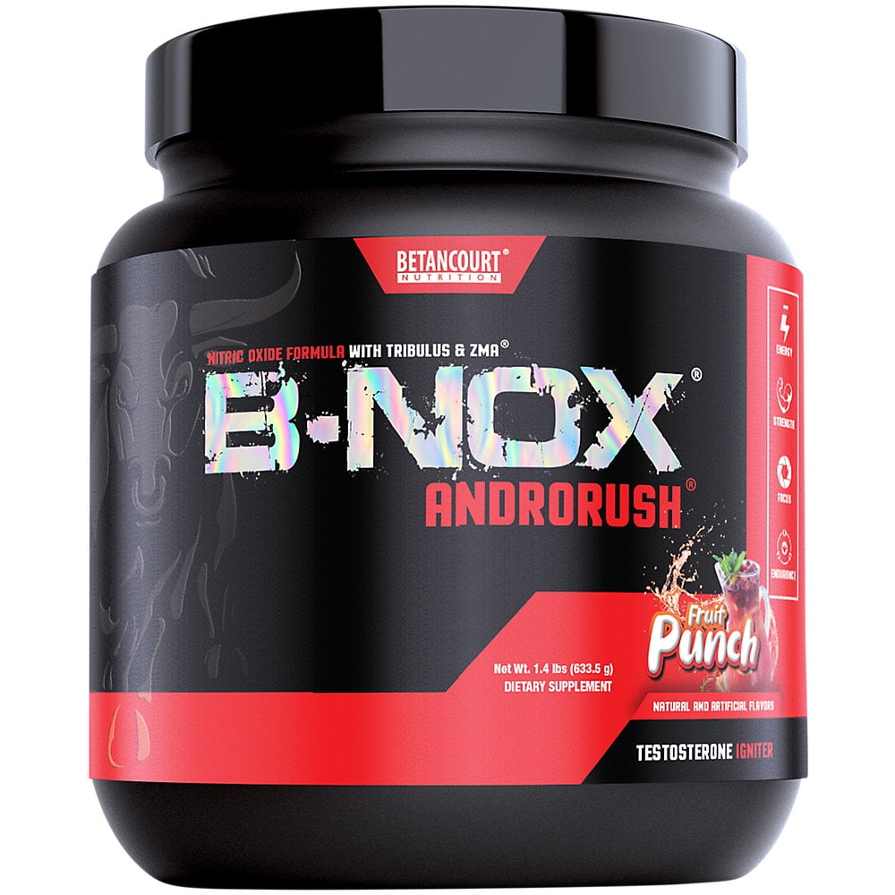 BNOX Androrush PreWorkout  Nitric Oxide Testosterone Blend  Fruit Punch (1.4 lbs./35 Servings)