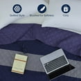 thumbnail image 4 of Martex Full/Queen Reversible Coverlet | Lightweight Soft Easy Care Quilt | Rugby Stripe/Navy, 4 of 8