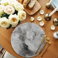 thumbnail image 2 of Grey Ombre Marble Round 13 Inch Placemats Set of 4, Gray Marble Crack Abstract Modern HeatResistant Non Slip Place Mats for Dining Table, Wipeable Braided Kitchen Table Mats for Housewarming, 2 of 9