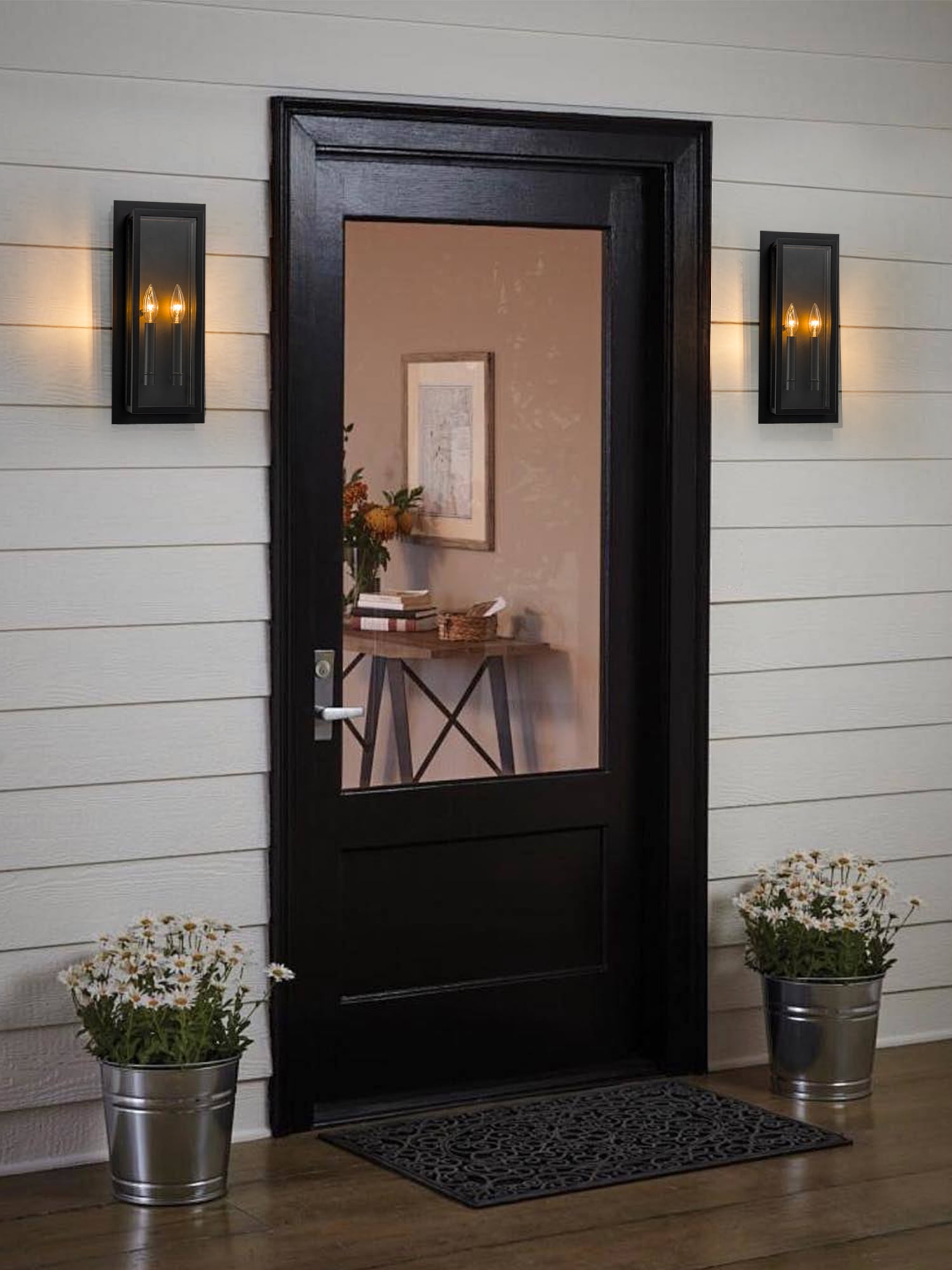 2-Light Modern outdoor wall sconce