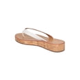 thumbnail image 3 of New Women Qupid Flip-01 Patent Leatherette Cork Low Wedge Thong Sandal, 3 of 5