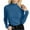 Blue, variant on cocolona Womens Turtleneck Sweaters Fall Winter Solid Color Long Sleeve Shirts Casual Lightweight Pullover Sweater Tops Free Size