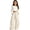 Beige8, variant on Girls Cotton Linen Pants, Elastic Drawstring High Waist Casual Trousers with Side Pockets, Lightweight Split Hem Summer Loose Fit Kids Pants for Daily Outdoor Holiday Wear(Beige/5-6 Years)