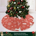thumbnail image 6 of FMSHPON Christmas Texture Xmas Christmas Tree Skirt Stand Mat for Holiday Party Decoration Indoor Outdoor 48 inches, 6 of 6
