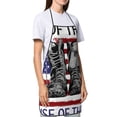 thumbnail image 4 of Yiaed Home Of The Free Because Of The Brave Print Kitchen Apron with Hand Wipe Pockets,Big Pocket,Aprons for Women with Pockets, Waterproof for Cooking Baking, 4 of 7