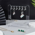 thumbnail image 4 of Acrylic Earring Display Stands Clothes Hanger Shaped Earring Organizer Holder with 6pcs Clear Hangers Clear Finish Product: 20x4.9x20.7cm, 4 of 5