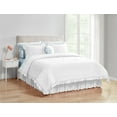 thumbnail image 3 of Mainstays All in One Reversible Comforter and Sheet Set- 11 Piece, King, White and Blue Ruffle, 3 of 12