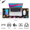 thumbnail image 5 of Long Mouse Pads for Desk,Colorful Dinosaurs Colorful Paws Pattern Desk Mats on Top Of Desks, Desk Mouse Pad Extra Large with 3mm Non-Slip Base and Stitched Edge for Gaming,Office,Work,Home 31.5"x11.8", 5 of 6