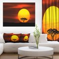 thumbnail image 1 of Design Art - Arbre solitaire avec des oiseaux au coucher du soleil, 1 of 4