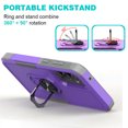 thumbnail image 2 of Tekcoo for Samsung Galaxy S23 FE Case, Heavy Duty Shockproof Full Body Phone Cover Built in Rotatable Metal Ring Holder Kickstand Cover for Samsung Galaxy S23 FE -Purple, 2 of 7