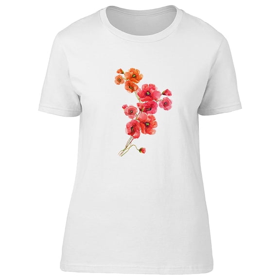 Summer Poppy Flowers Garland Tee Women's -Image by Shutterstock
