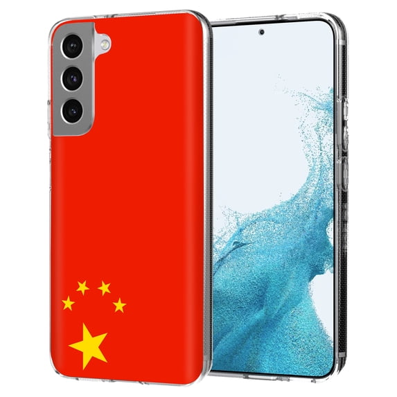 TalkingCase Thin Slim Case Compatible for Samsung Galaxy S22 5G, Flag China Print, Lightweight, Flexible, Soft, USA