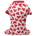 thumbnail image 2 of Cheers.US Adorable Dog Pajamas Breathable Puppy Jumpsuit Soft Dog Clothes Fashionable Love Heart Print Dog Apparel Dog Pjs, 2 of 7