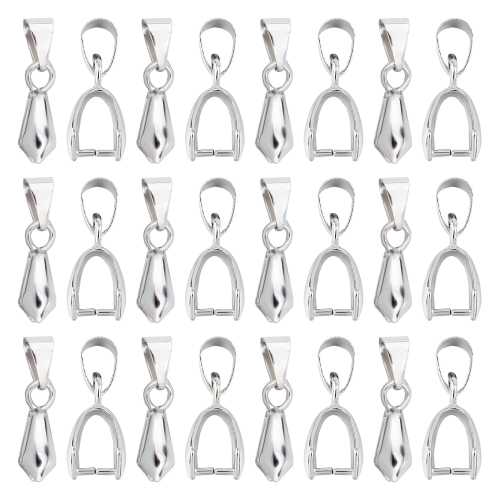 1 Box 120Pcs Pinch Clip Bail Clasp Pinch Bails Dangle Bead Pendant