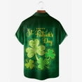 thumbnail image 3 of Tuosodrolic Mens St.Patrick's Day Shirt Irish Clover Print Casual Short Sleeve Hawaiian Button Up Shirts Graphic Tees Top, 3 of 4