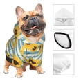 thumbnail image 3 of Haiem Blue White Striped Sunflower A for Winter Dog Hoodie Sweatshirts with Pockets Warm Dog Clothes for Small Dogs Chihuahua-X-Large, 3 of 7
