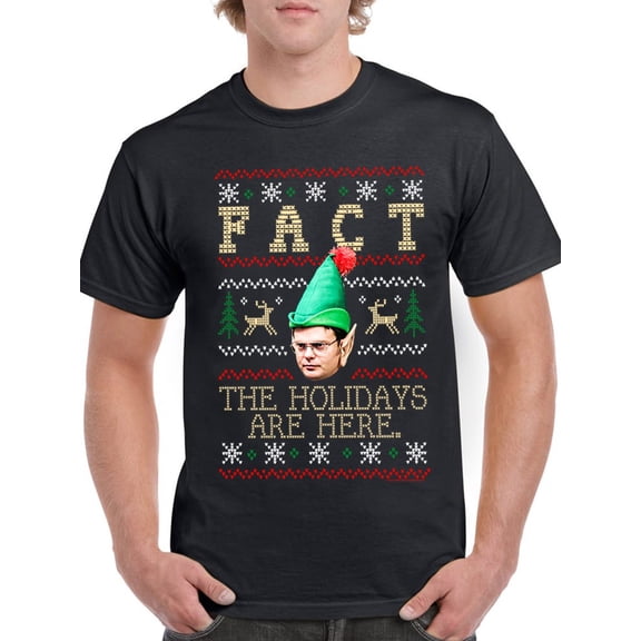 Holidays Are Here, Fact T-Shirt Men The Office, Male Large