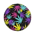 thumbnail image 3 of PUREYAH Cannabis Leaves Black Background Rv Spare Tire Cover, Wheel Covers Protectors Universal Fit for Camping Travel Trailer Truck 17 inch, 3 of 6