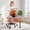 Brown, variant on Ergonomic Criss Cross Legged Office Chair, 360° Swivel Meditation Kneeling Chair with Wheels, ADHD Chair with Footrest, Lumbar Support, Wider Height Adjustable Seat (Brown, Faux Leather)