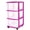 Purple, variant on HOMZ 3-Drawer Cart Organizer with Removeable Wheels, Medium, Black & Clear