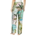 thumbnail image 3 of Naloa Watercolor Palm Tree Print Women’s Ultra-Soft Comfy Pajama Lounge Pants with Pockets & Drawstring, 3 of 8