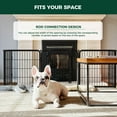 thumbnail image 3 of FXW Dog Gate Extra Wide Designed for Indoor Use, Adjustable Width Up to 137-inch Wide (24" H 6 Panels for Puppies and Small Dogs), Black, 3 of 8