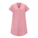 thumbnail image 4 of mfyjkho Vestidos para mujer, Vestido informal de verano con botones para mujer, cuello en V, manga corta, corte A Vestidos de playa para mujer xl, 4 of 7