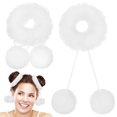 thumbnail image 1 of 2 coleteros esponjosos, lindas gomas para el pelo, accesorios para el pelo suaves, sujetadores de coleta con pompón, lindas gomas elásticas esponjosas para el pelo, 1 of 7