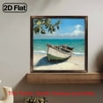 thumbnail image 2 of Charming Ocean Country Retro Wooden Frame Wall Art, 8x8 Inch Rustic Coastal Decor with Serene Beach Scene, Easy to Install Farmhouse Sign for Living Room, Bedroom, Entryway, Bathroom, Office Desk, 2 of 9