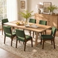 thumbnail image 5 of Dining Chair Set of 4, Upholstered Wooden Dining Chairs with Solid Wood Legs, Farmhouse Dining Room Chair, Kitchen Chair for Dining Room,Green, 5 of 9